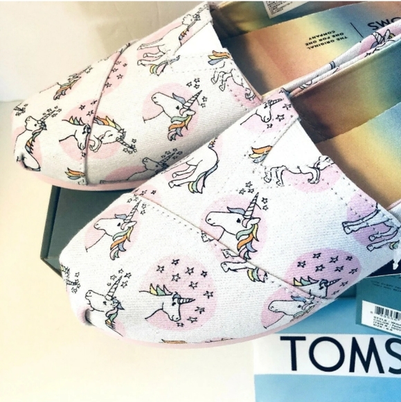 Toms Classic Pastel Shimmer Unicorn Print - Picture 5 of 7